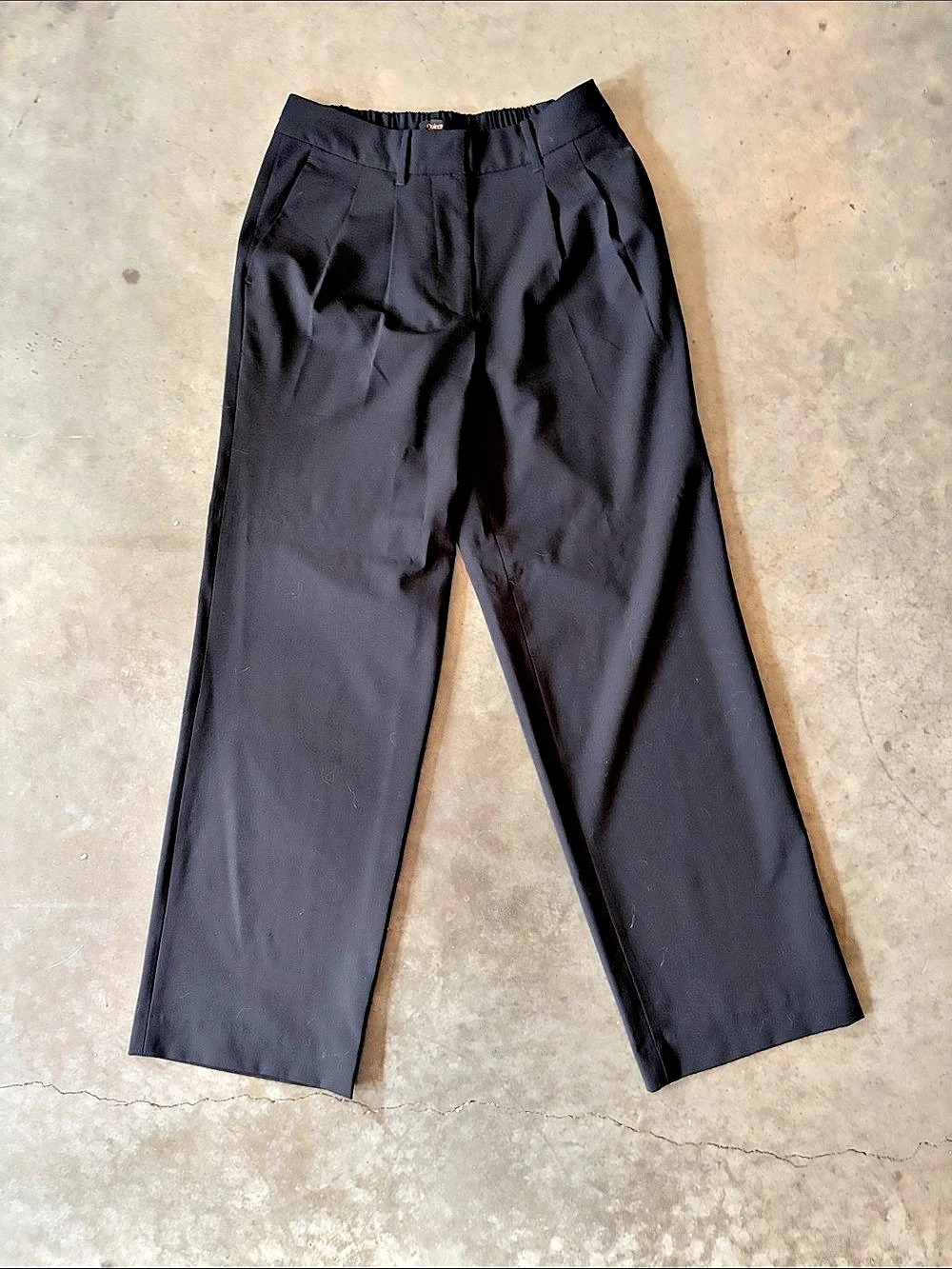 Quince Italian Wool Pleated Trouser Straight Leg Wool Pants Size 6